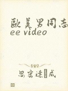 欧美男同志free video