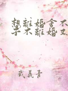 想离婚舍不得孩子不离婚又过不下去