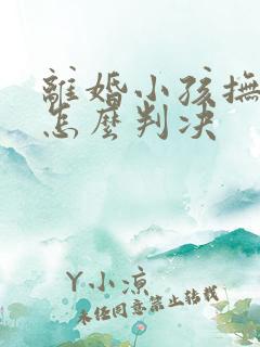 离婚小孩抚养权怎么判决