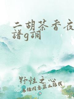 二胡茶香夜雨简谱g调