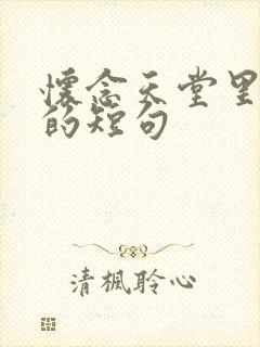 怀念天堂里母亲的短句