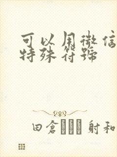 可以用微信名的特殊符号