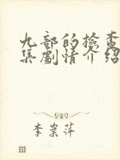 九部的检查官分集剧情介绍