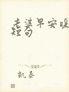 老婆早安暖心话短句