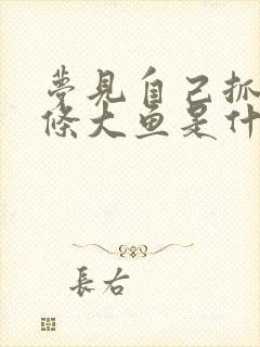 梦见自己抓了三条大鱼是什么预兆