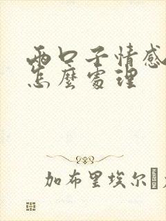 两口子情感问题怎么处理