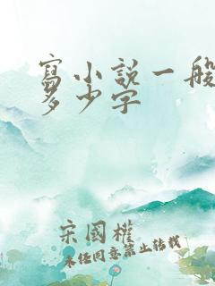 写小说一般一章多少字