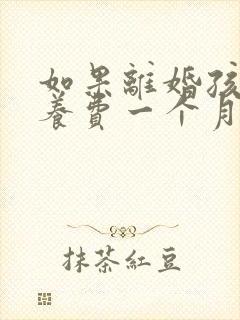 如果离婚孩子抚养费一个月多少钱