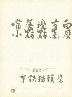 嘴唇边有白色的小点点怎么回事