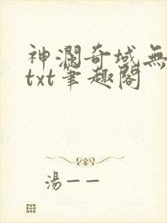 神澜奇域无双珠txt笔趣阁