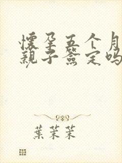 怀孕五个月能做亲子签定吗