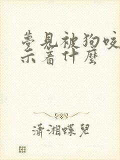 梦见被狗咬了预示着什么