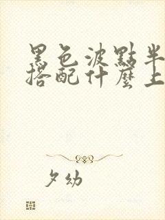 黑色波点半身裙搭配什么上衣好看