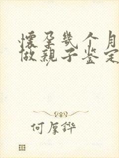 怀孕几个月可以做亲子鉴定啊