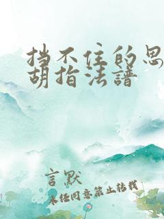 挡不住的思念二胡指法谱