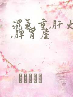 湿气重,肝火旺,脾胃虚