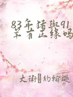 83年猪与91羊有正缘吗