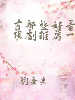 有哪些好看的电视剧推荐一下