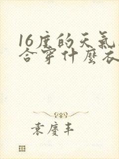 16度的天气适合穿什么衣服