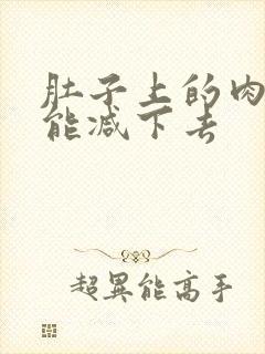 肚子上的肉怎么能减下去