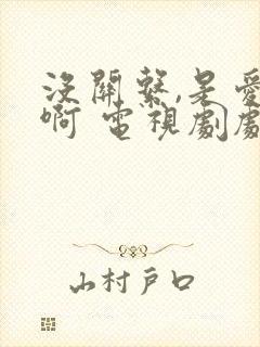 没关系,是爱情啊 电视剧剧情