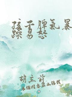 孩子脾气暴躁暴躁易怒