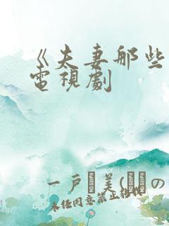 《夫妻那些事》电视剧