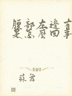 腹部左边有硬块是怎么回事