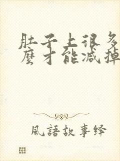 肚子上很多肉怎么才能减掉