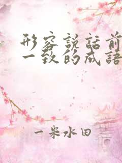 形容说话前后不一致的成语