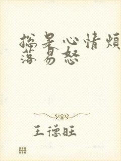 总是心情烦躁低落易怒