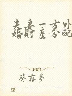 夫妻一方外遇离婚财产分配