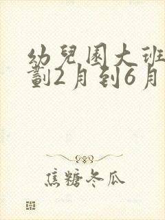 幼儿园大班月计划2月到6月