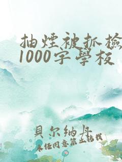 抽烟被抓检讨书1000字学校