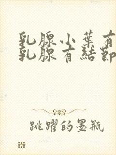 乳腺小叶有增生乳腺有结节