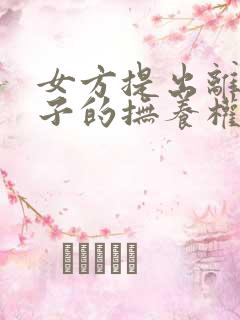 女方提出离婚孩子的抚养权归谁