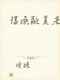 爆操欧美老太太