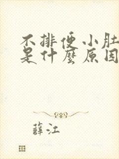 不排便小肚子胀是什么原因引起的