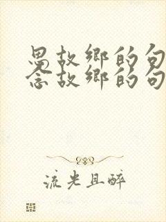 思故乡的句子思念故乡的句子