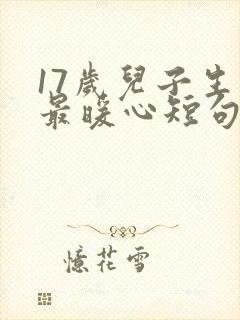 17岁儿子生日最暖心短句