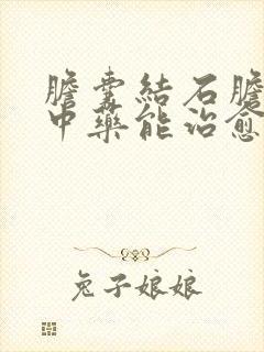 胆囊结石胆囊炎中药能治愈吗