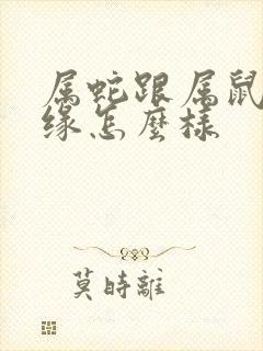 属蛇跟属鼠的姻缘怎么样