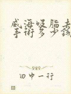 威海吸脂去眼袋手术多少钱