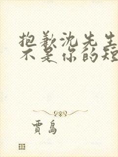 抱歉沈先生孩子不是你的短剧