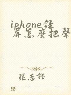 iphone录屏怎么把声音录下来