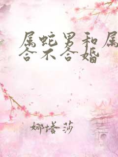 属蛇男和属马女合不合婚