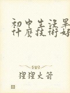 初中生没毕业学什么技术好