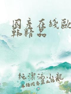 国产在线欧美日韩精品