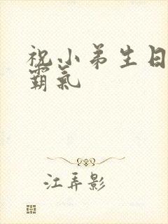 祝小弟生日短句霸气