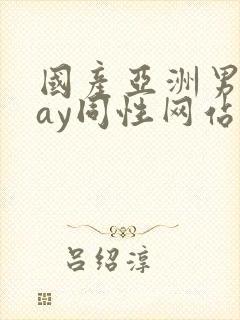 国产亚洲男同gay同性网站